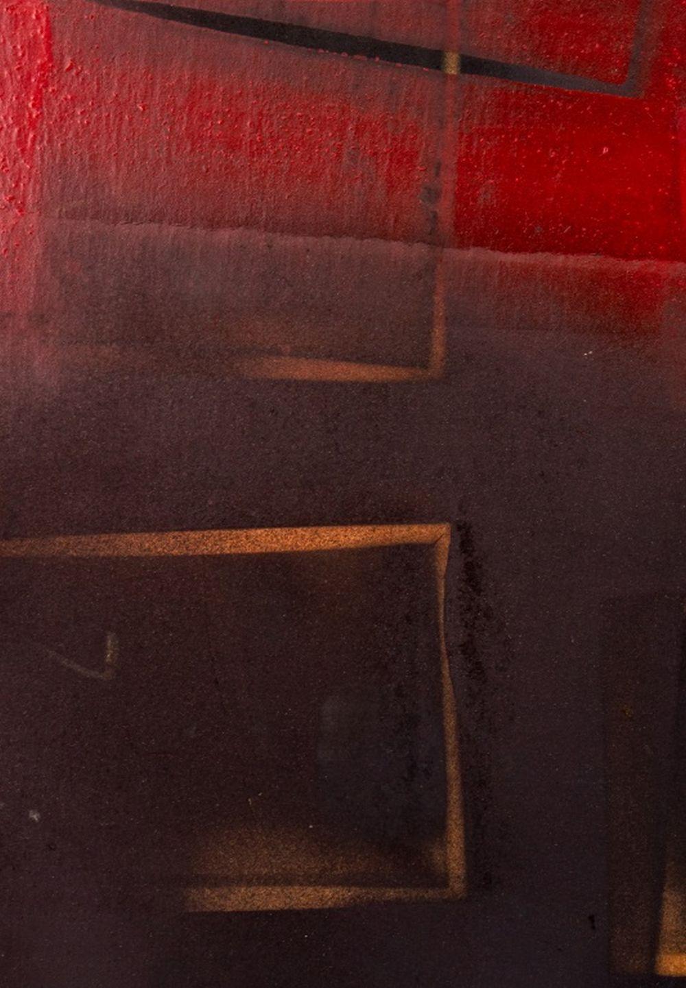 Abstract Geometric Composition - Black Abstract Painting by Domenick Capobianco 