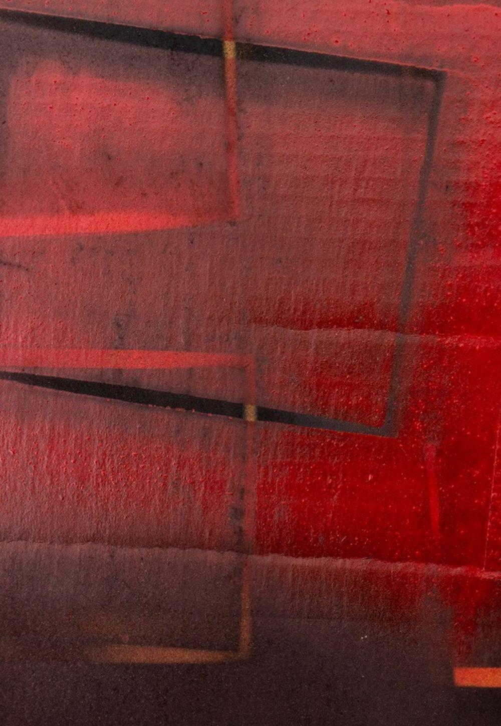 Domenick Capobianco (American, born 1928) Abstract Geometric Composition, Mixed Media on Cardboard, acrylic and spray paint, apparently unsigned, 