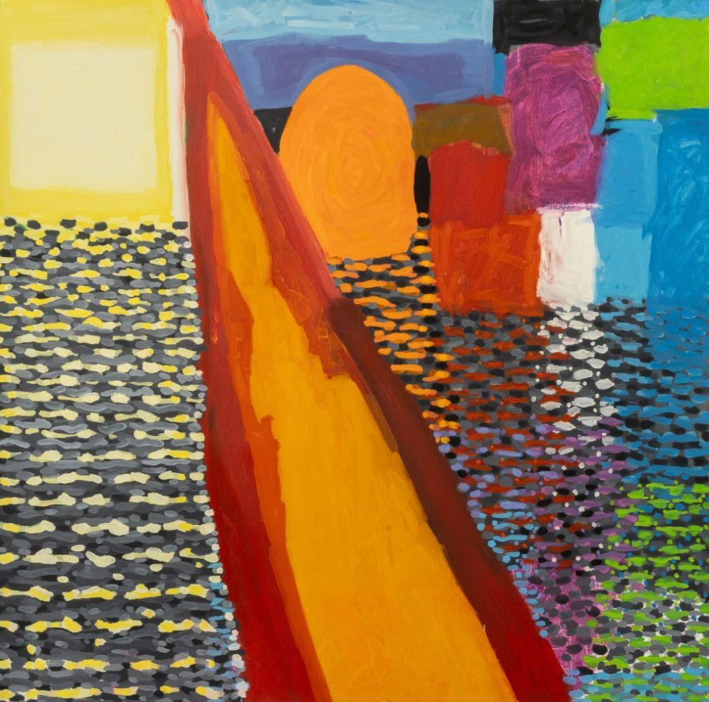 Landscape Painting Domenick Capobianco  - Composition d'un paysage marin abstrait