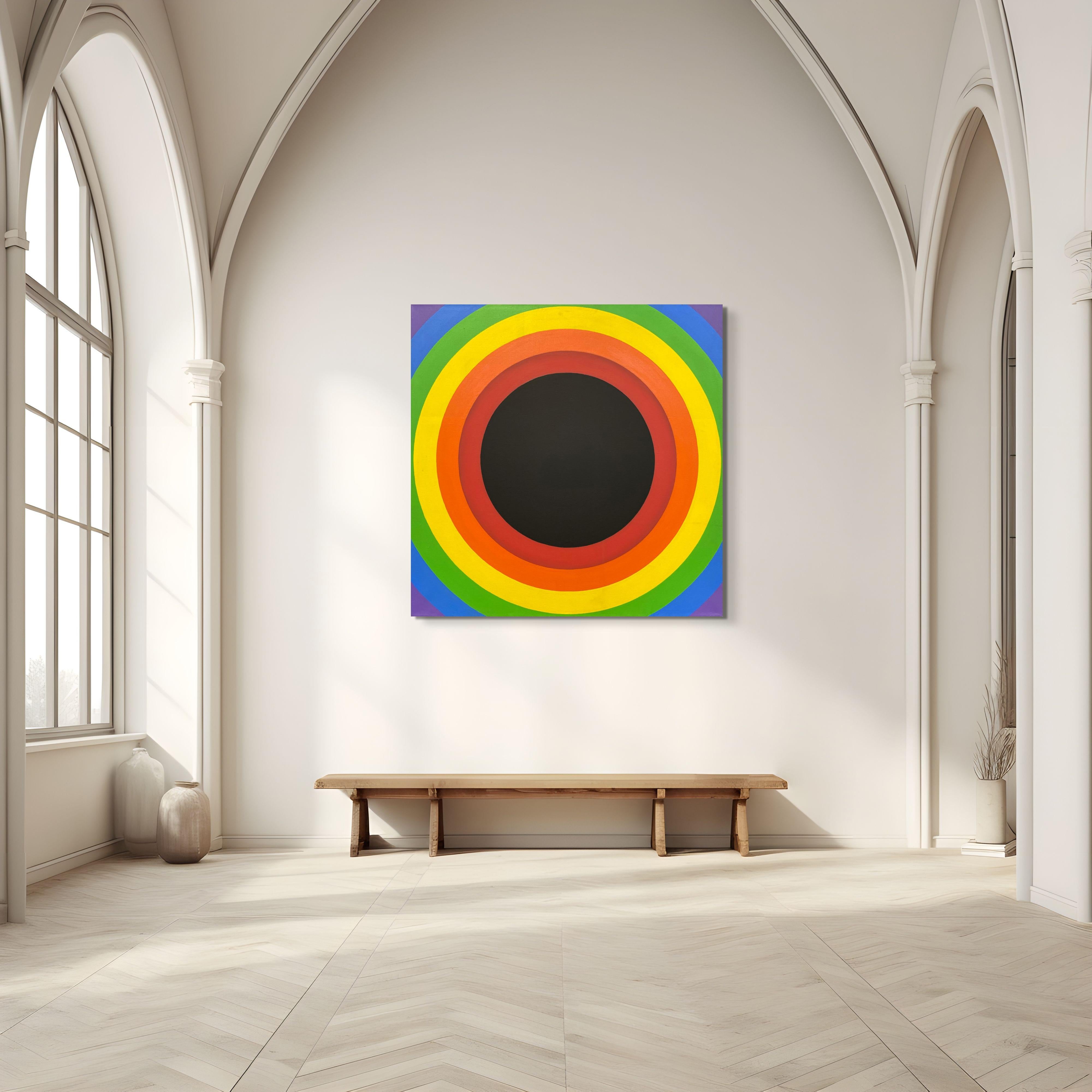 Kreis mit schwarzem Zentrum – Painting von Domenick Capobianco 