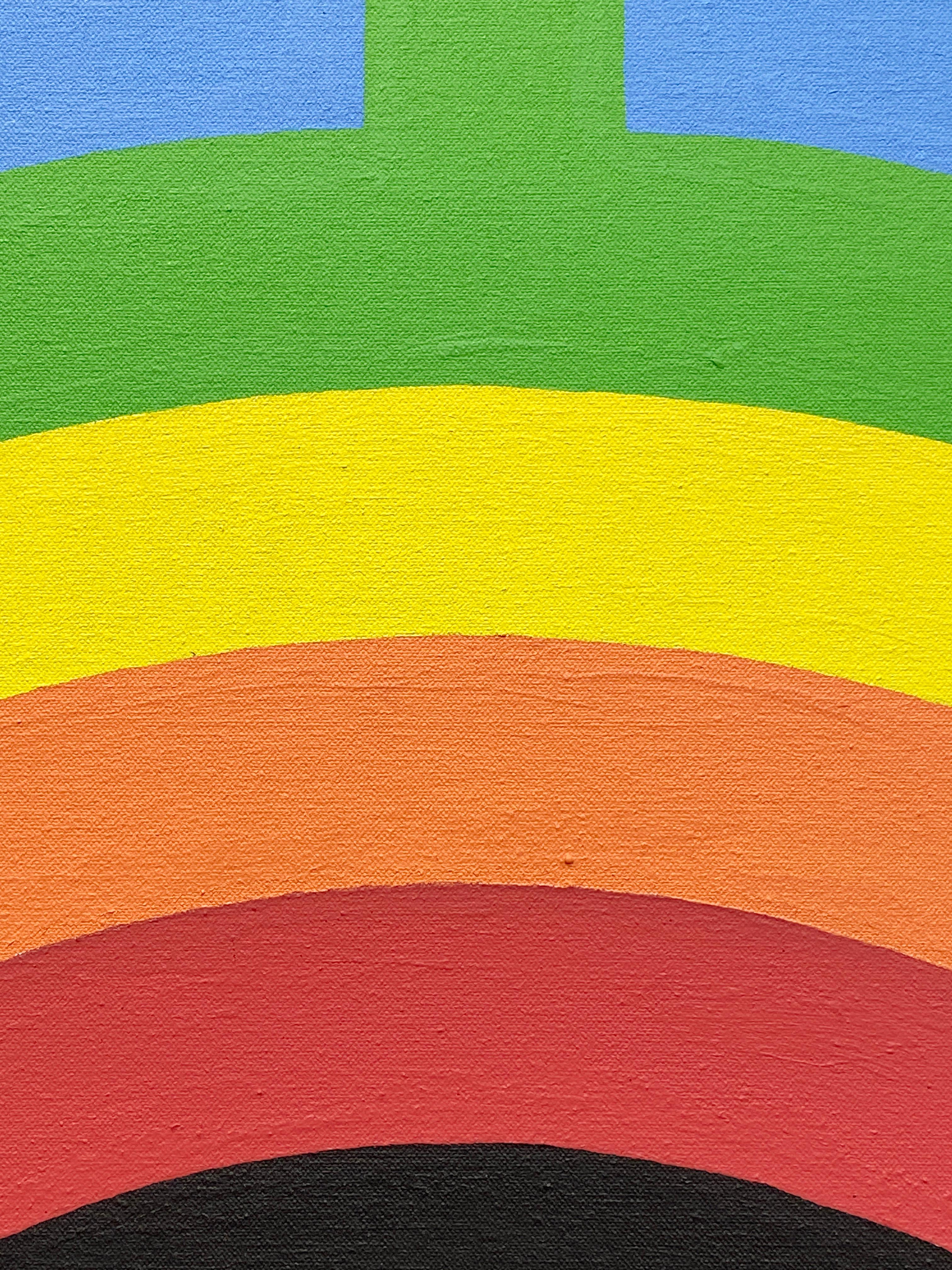 Black Center, Geometric Composition For Sale 1