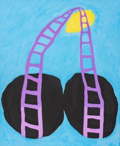 Capobianco Surrealista Composizione a scala Acrilico