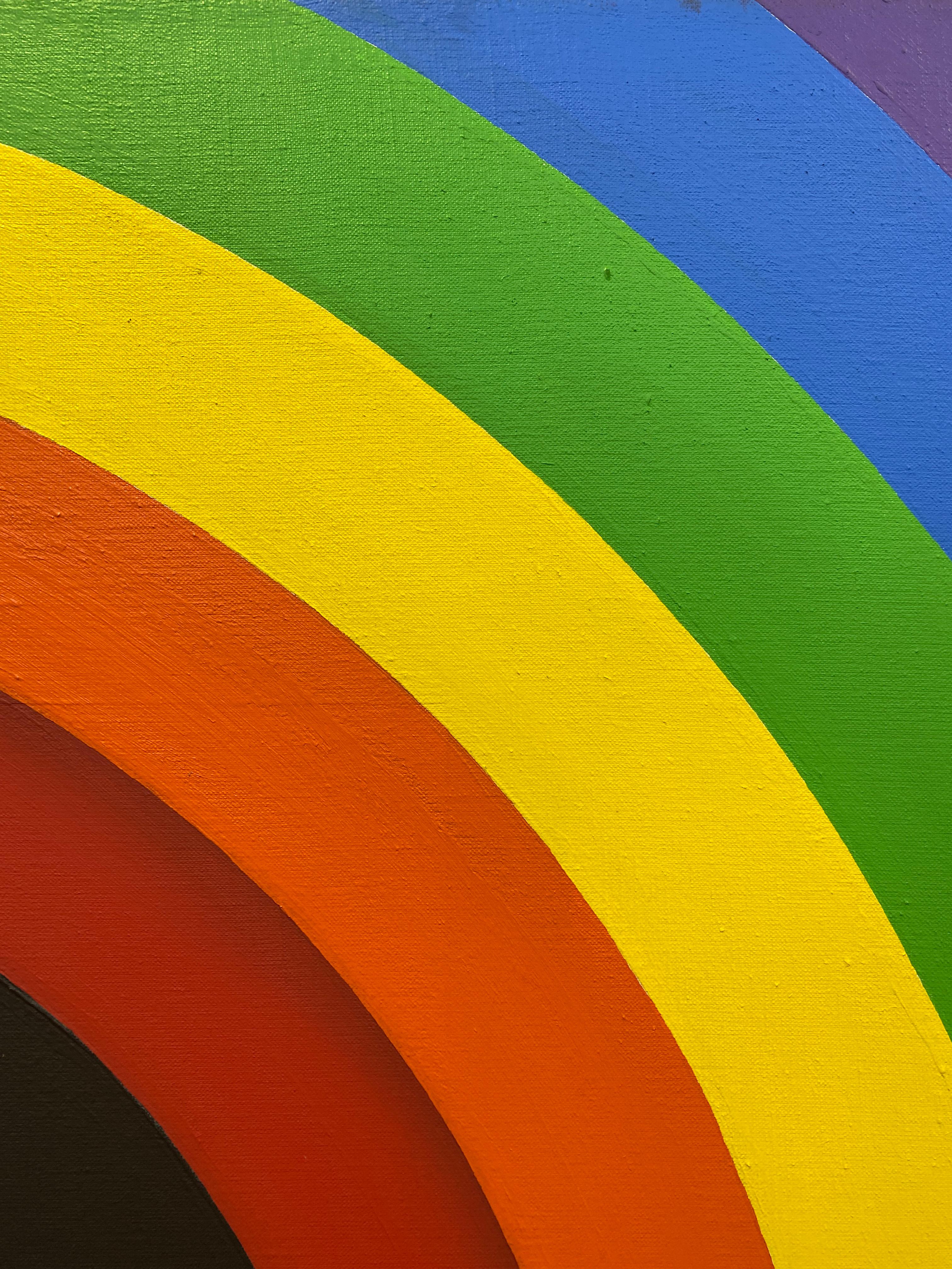 Kreis mit schwarzem Zentrum (Hard Edge), Painting, von Domenick Capobianco 