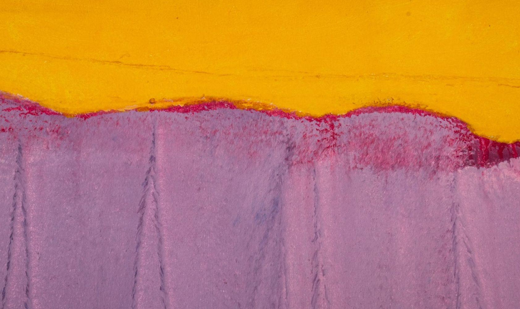 Campo de color en tonos lila y amarillo - Painting Contemporáneo de Domenick Capobianco 