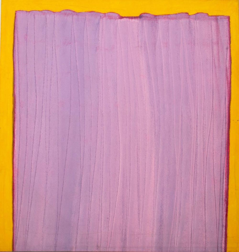 Abstract Painting de Domenick Capobianco  - Campo de color en tonos lila y amarillo