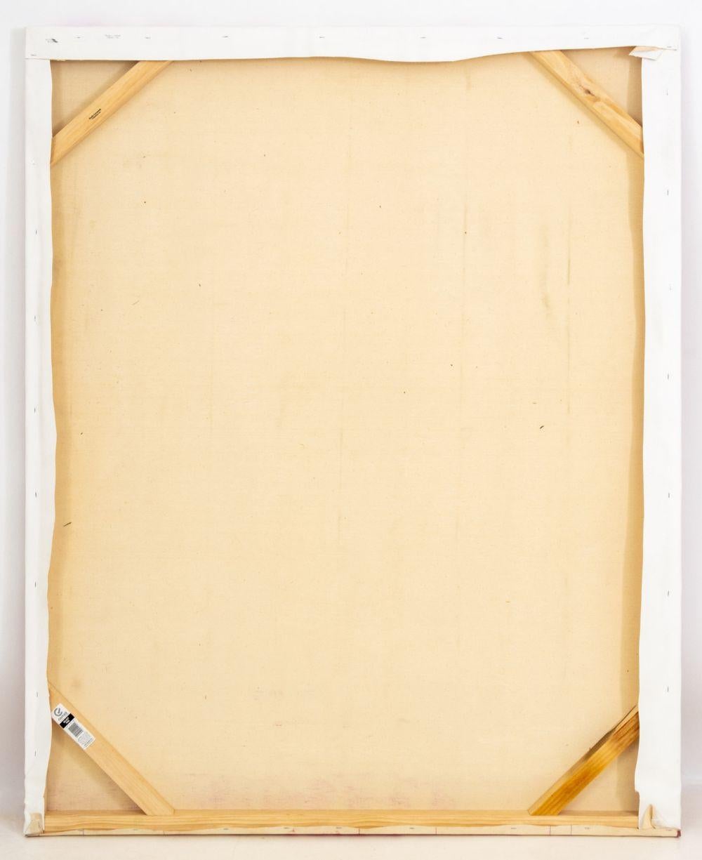 Domenick Capobianco (Amerikaner, geb. 1928), Farbfeld in Rosa, Öl auf Leinwand, rosa Streifen mit Farbverlauf, offenbar unsigniert, verso gestempelt 