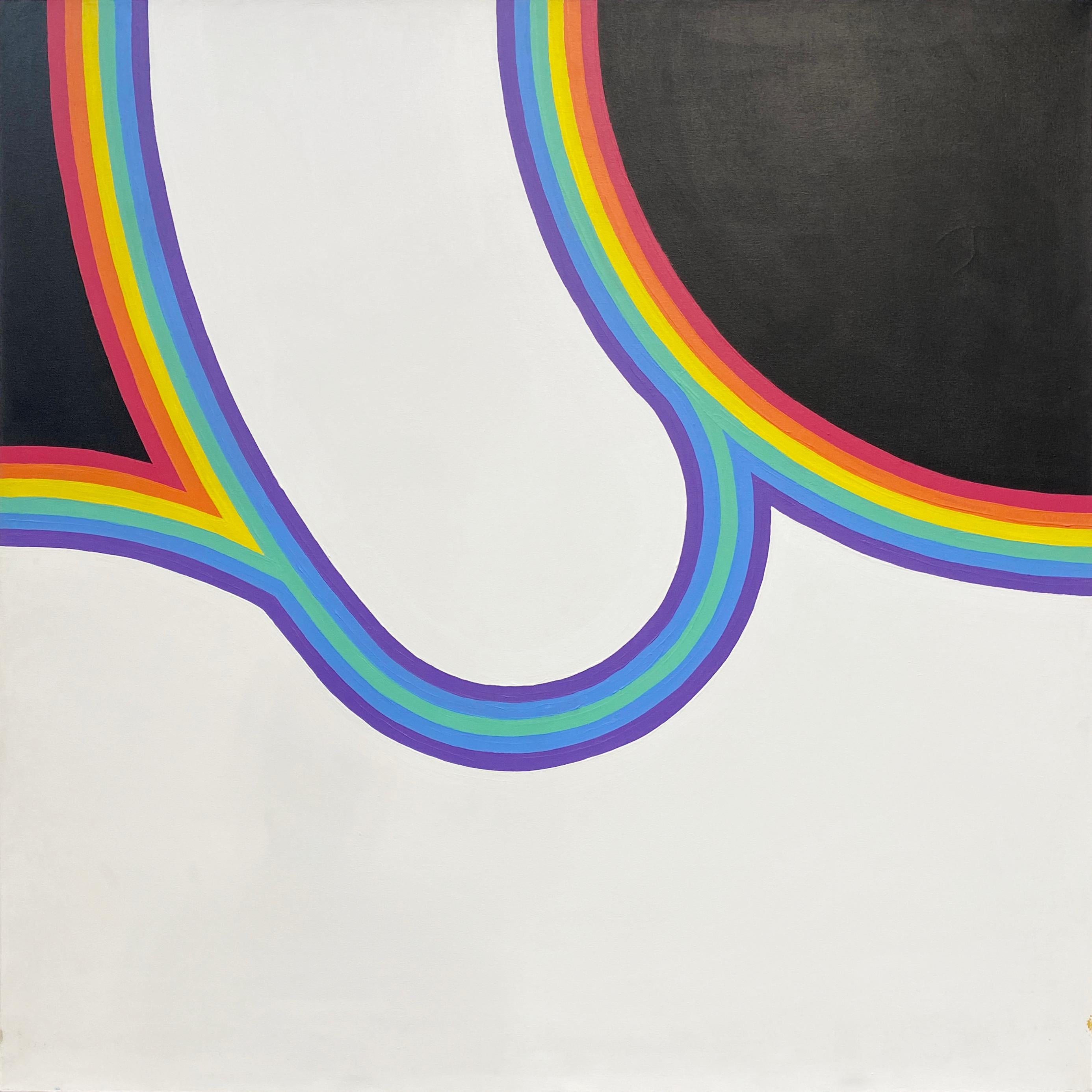 Domenick Capobianco  Abstract Painting - Connected Curves, Geometric Composition