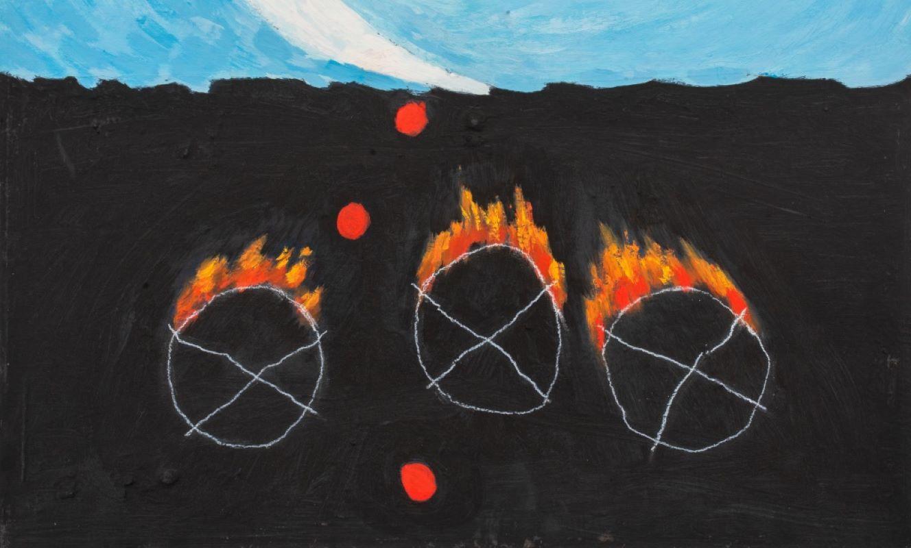 Domenick Capobianco Surrealist Acrylic on Panel For Sale 1