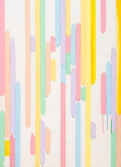 Composizione astratta con linee a pastello
