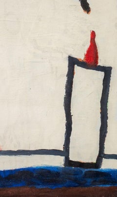 Surrealist Composition, Contemporary Oil Painting on Canvas, Late 20th Century