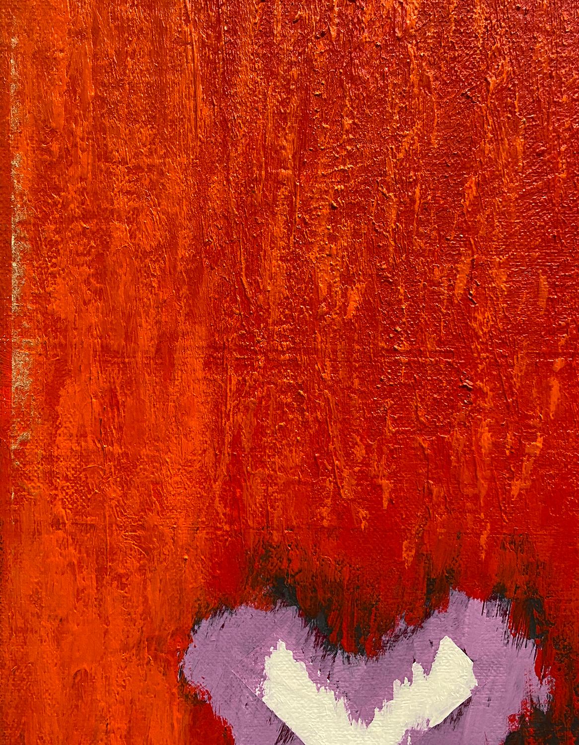 X's in Red - Abstract Painting by Domenick Capobianco 