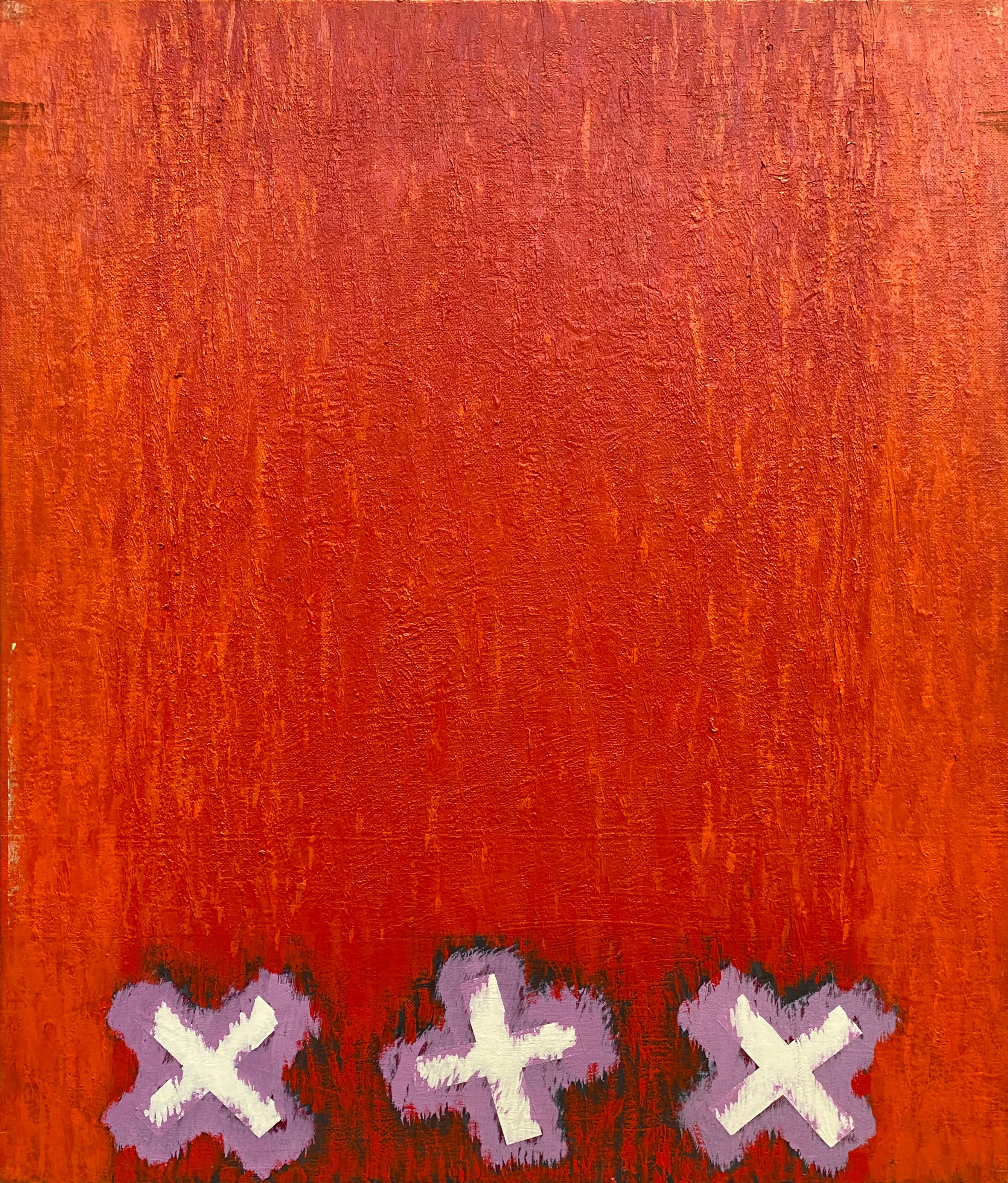 Domenick Capobianco  Abstract Painting - X's in Red