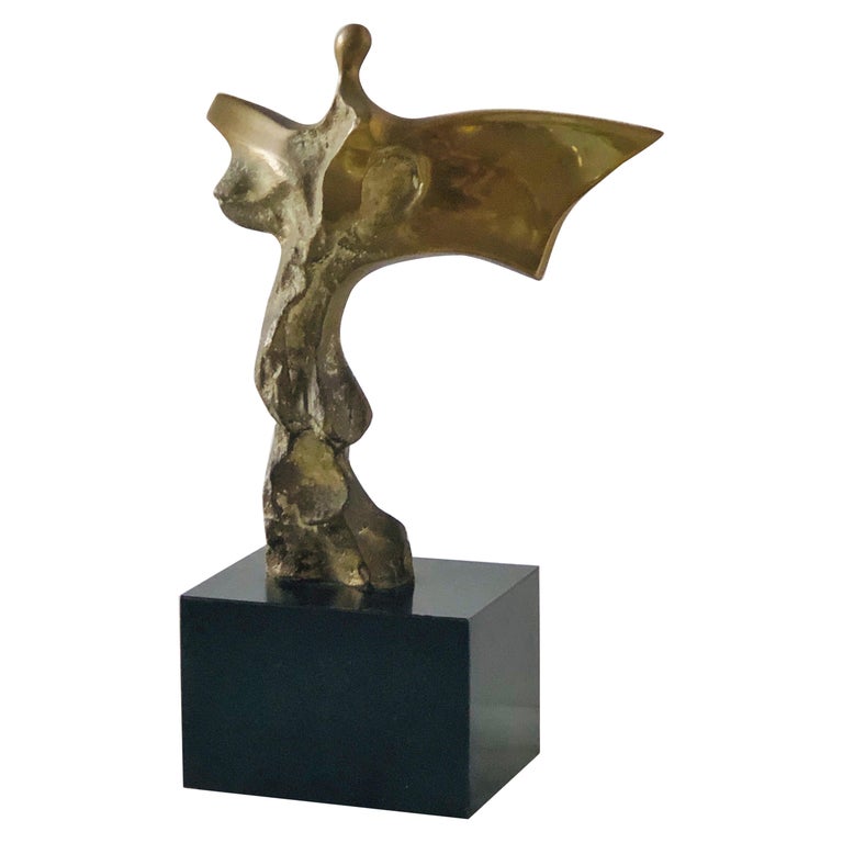 Domenico Calabrone Bronze Sculpture of Figure in Movement For Sale