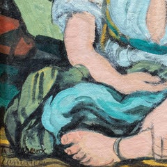 Domenico Cantatore (pittore realista) - XX secolo - Odalisca Omaggio Delacroix