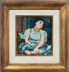 Domenico Cantatore (Realist painter) - 20th century - Odalisque Homage Delacroix