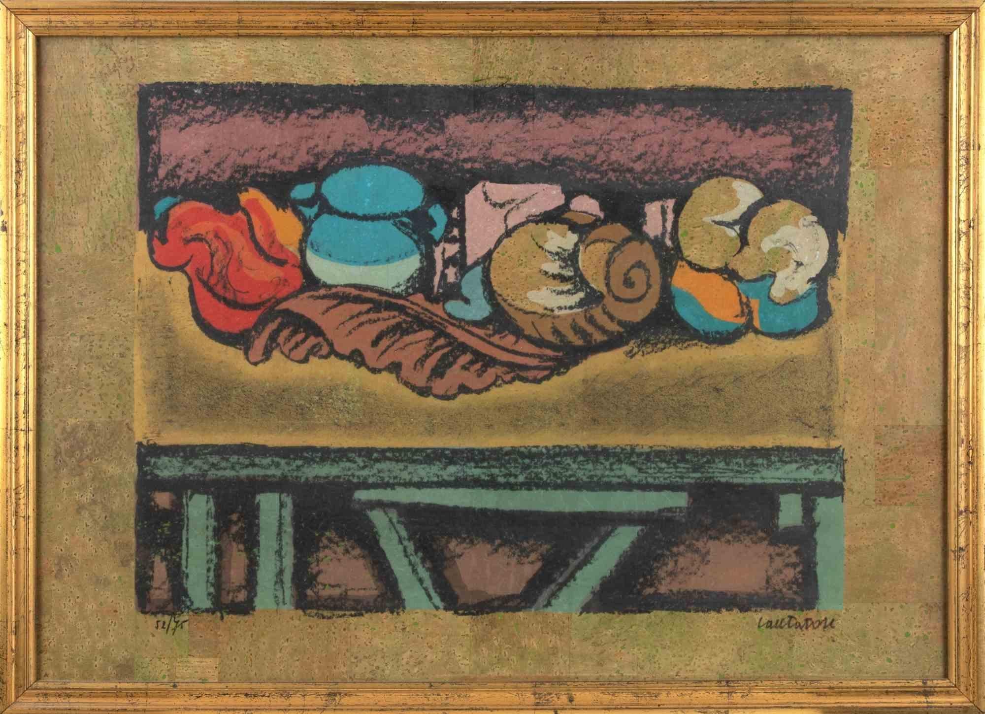Still Life - Woodcut Print by Domenico Cantatore - Mid-20th Century