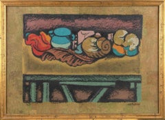 Nature morte - Gravure sur bois de Domenico Cantatore - Milieu du XXe siècle