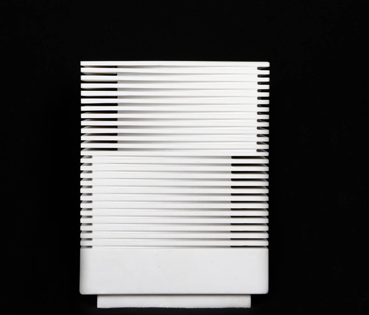 Unique White Marble OP Art Sculpture by Domenico Casanta - Gray Abstract Sculpture by Domenico Casasanta