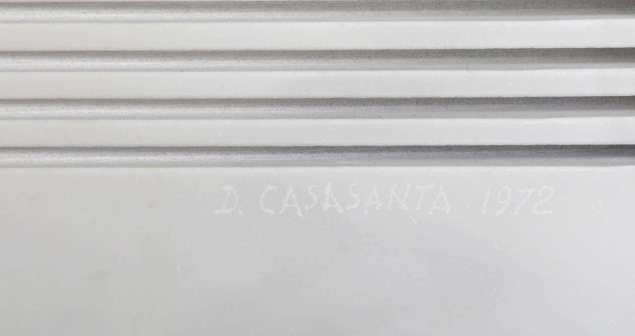 Sculpture d'art OP en marbre blanc unique de Domenico Casanta en vente 4