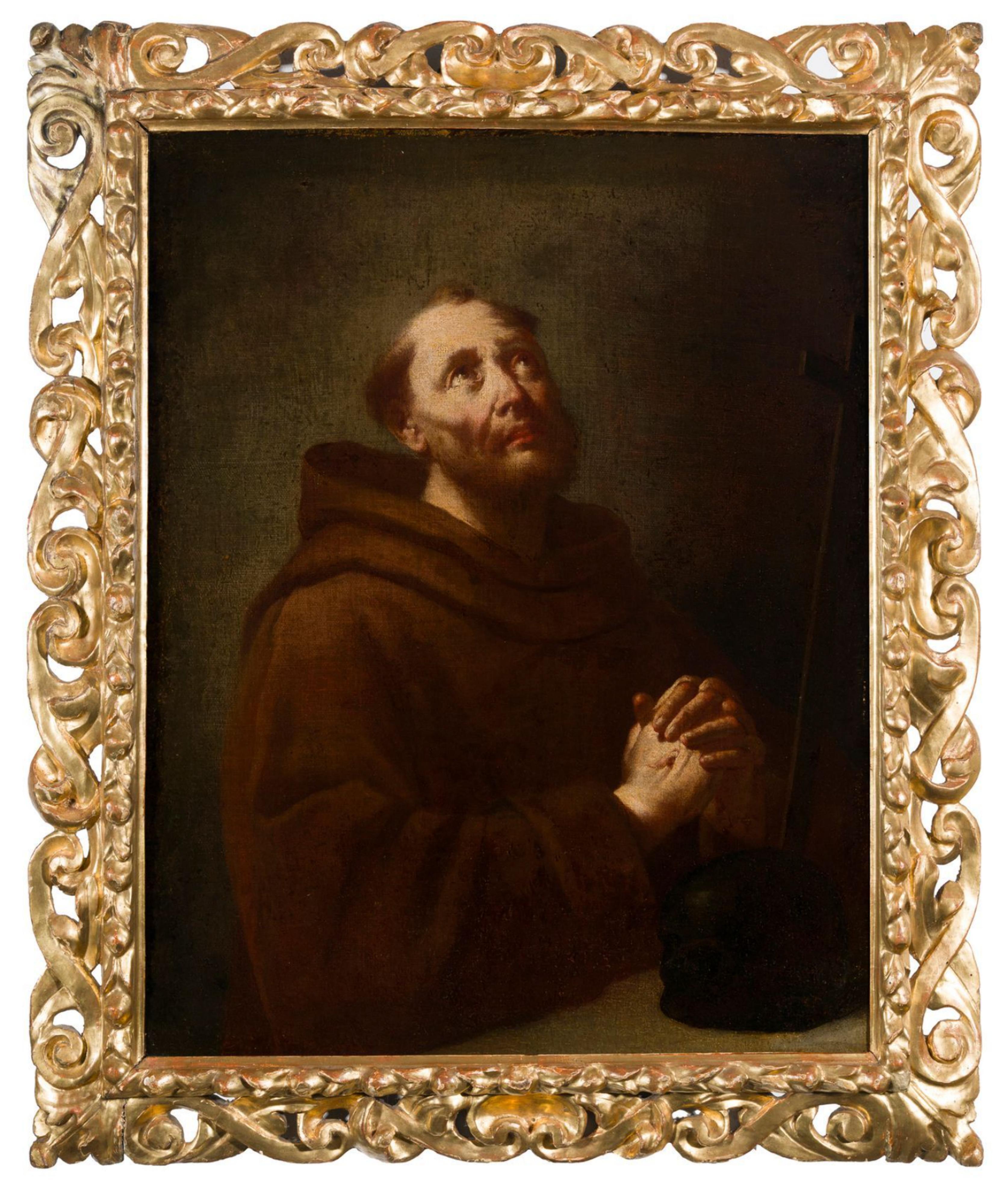 Oiled Domenico Fedeli, Maggiotto (Venice 1712-1794) Saint Francis Meditating For Sale