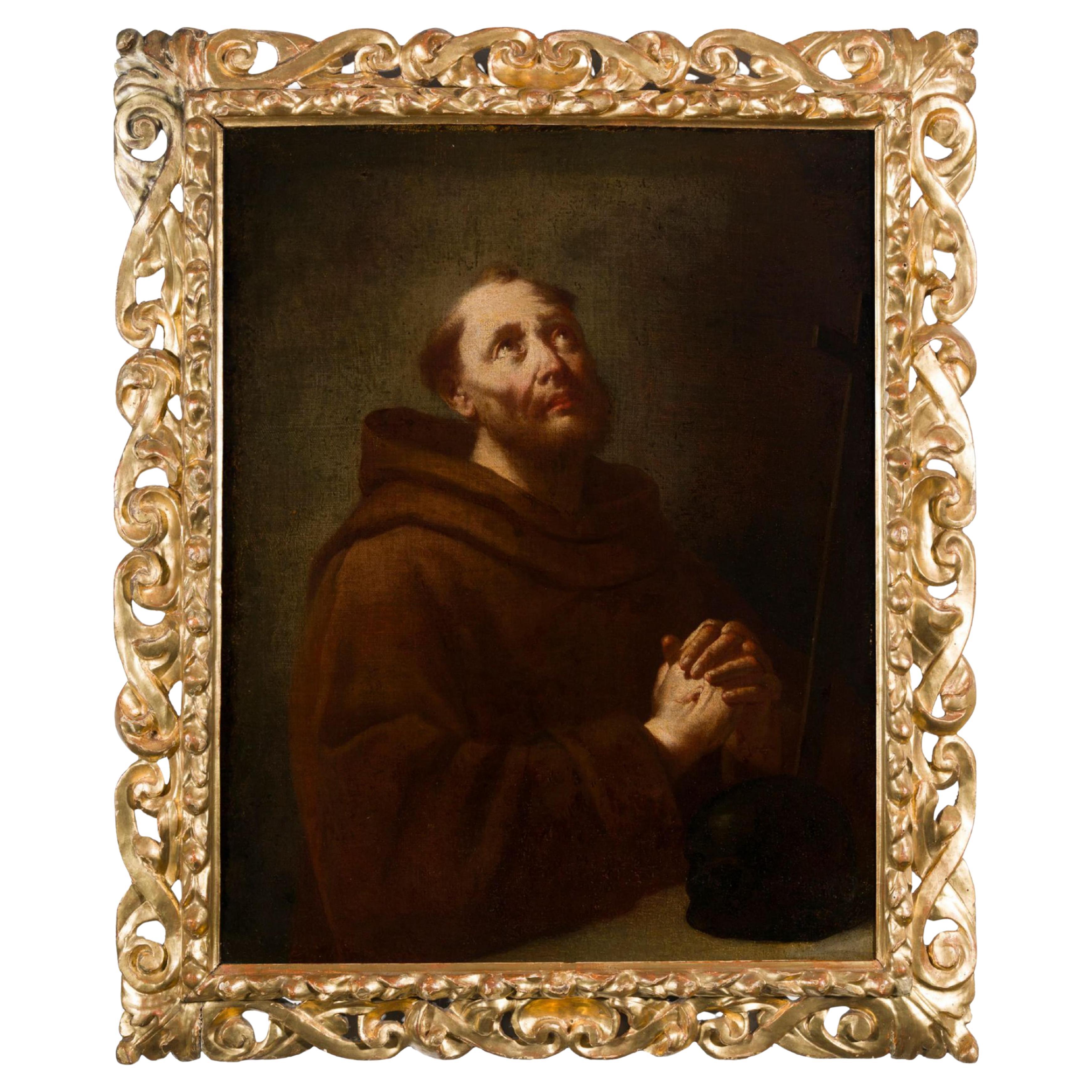 Domenico Fedeli, Maggiotto (Venice 1712-1794) Saint Francis Meditating For Sale