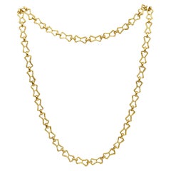 Domenico Ganazzin 1970 Retro Modern Geometric Long Chain in 18kt Yellow Gold