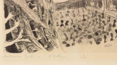 Il Teatro - Etching by Domenico Gnoli - 1960s