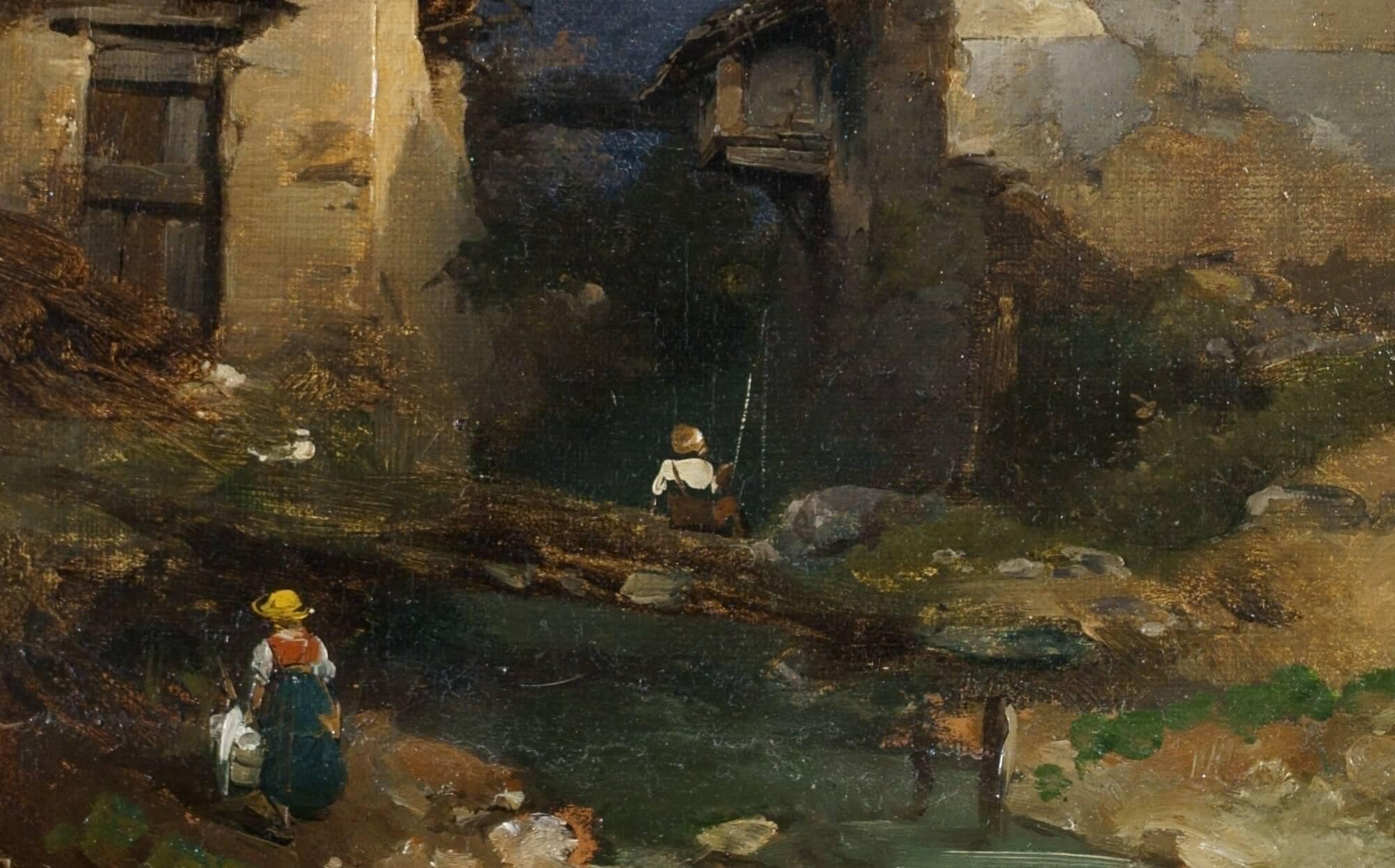 Berglandschaft Brera Schule Gemälde Signiert Sammlung Bernasconi im Angebot 6