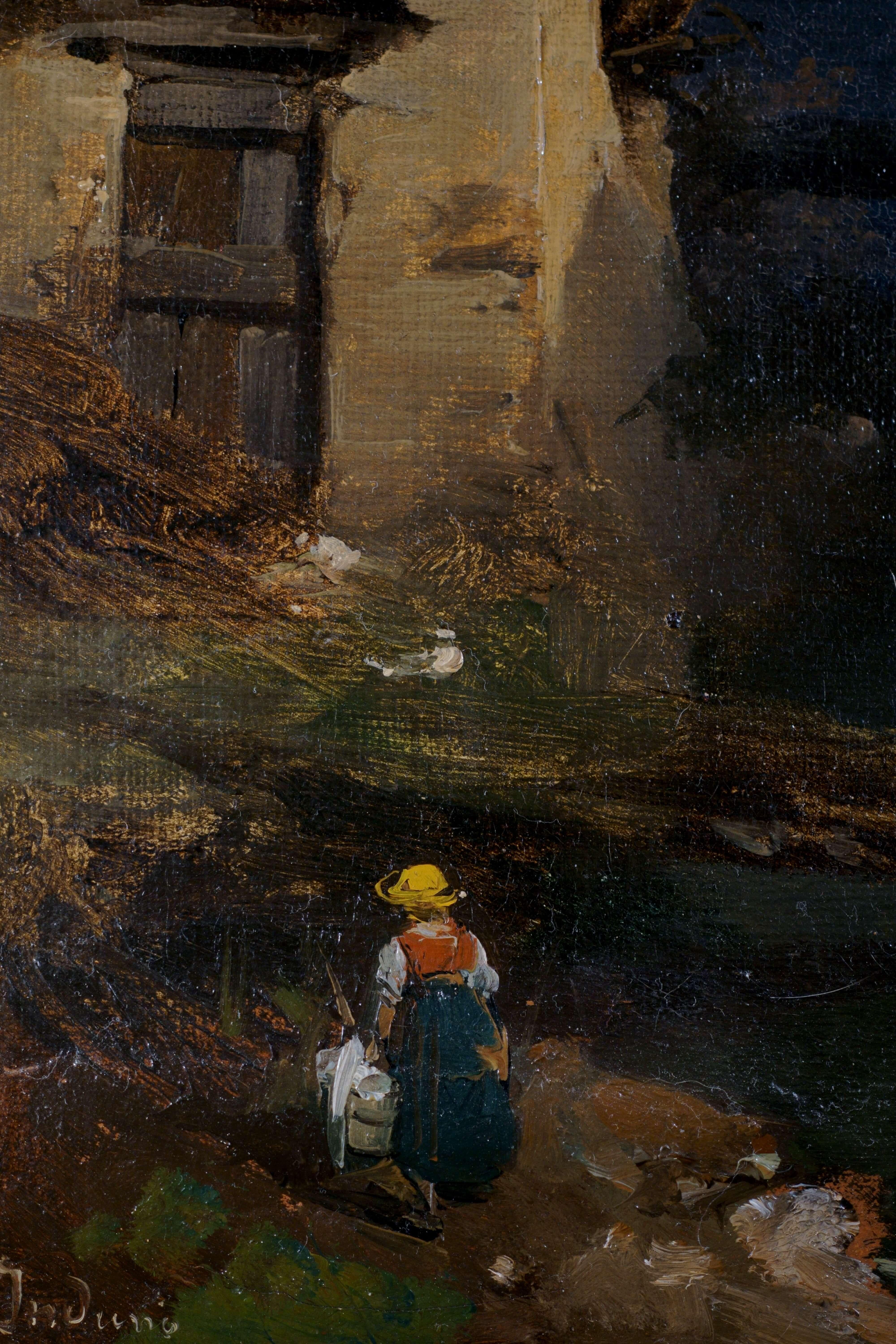 Berglandschaft Brera Schule Gemälde Signiert Sammlung Bernasconi (Brown), Landscape Painting, von Domenico Induno