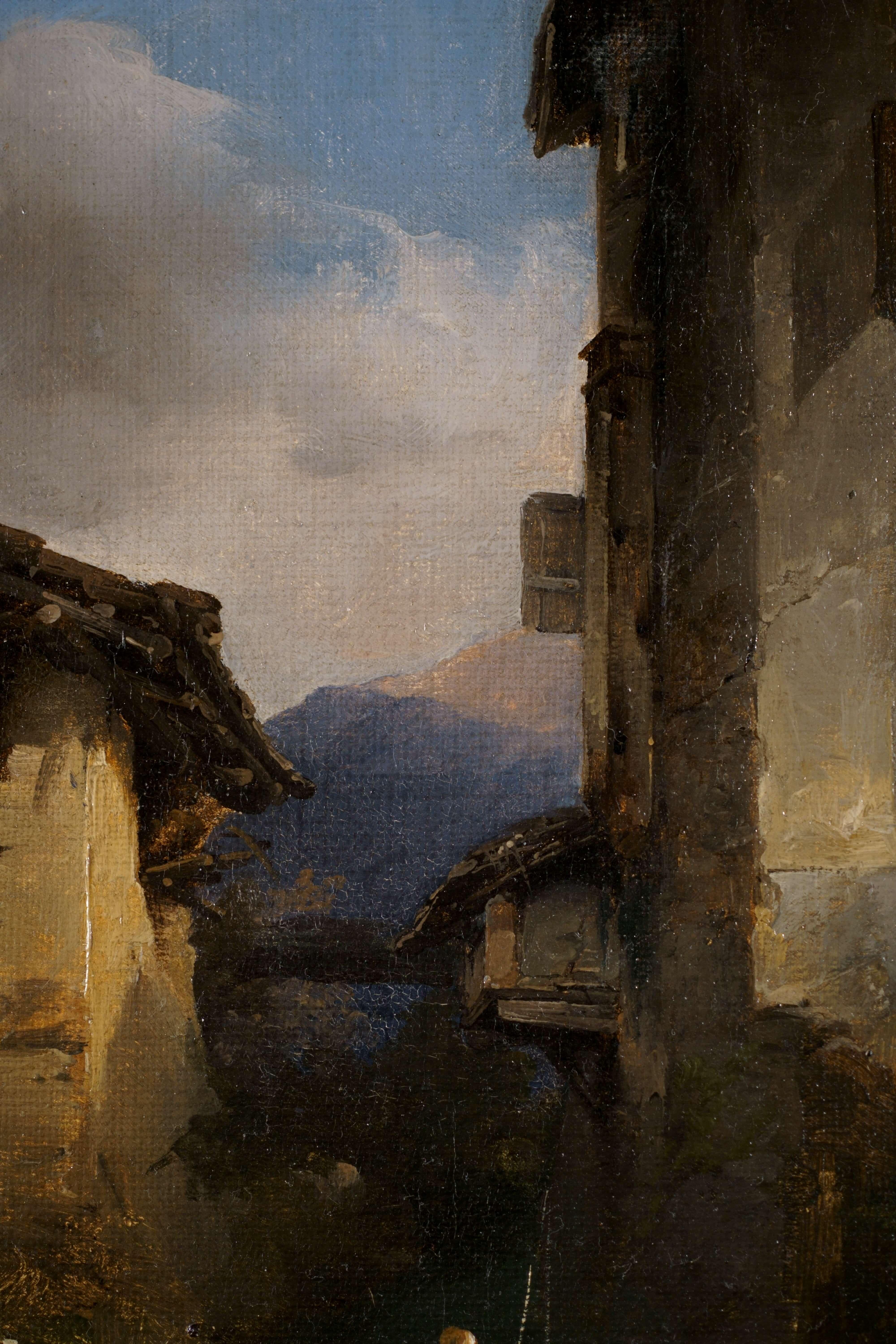 Berglandschaft Brera Schule Gemälde Signiert Sammlung Bernasconi im Angebot 1