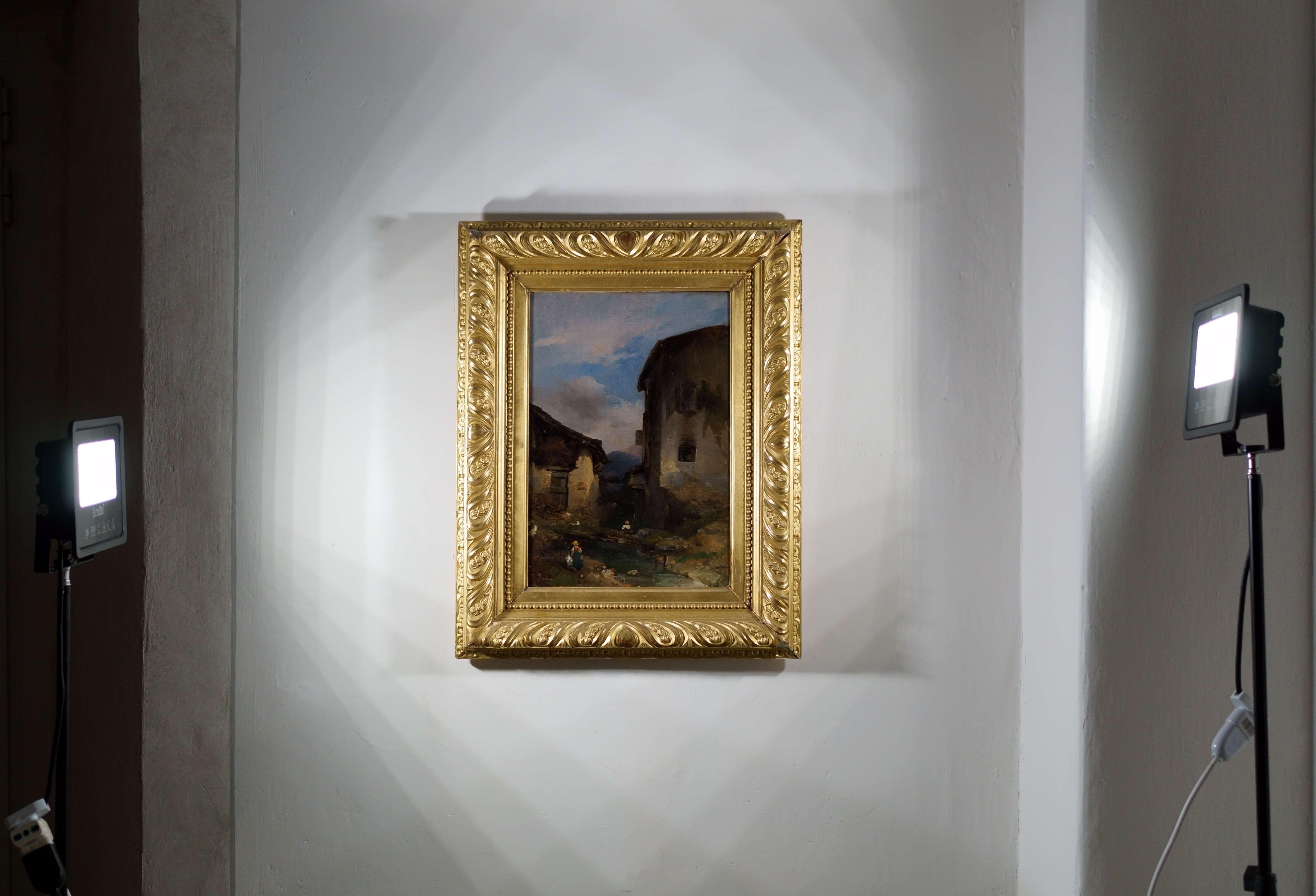 Berglandschaft Brera Schule Gemälde Signiert Sammlung Bernasconi im Angebot 4