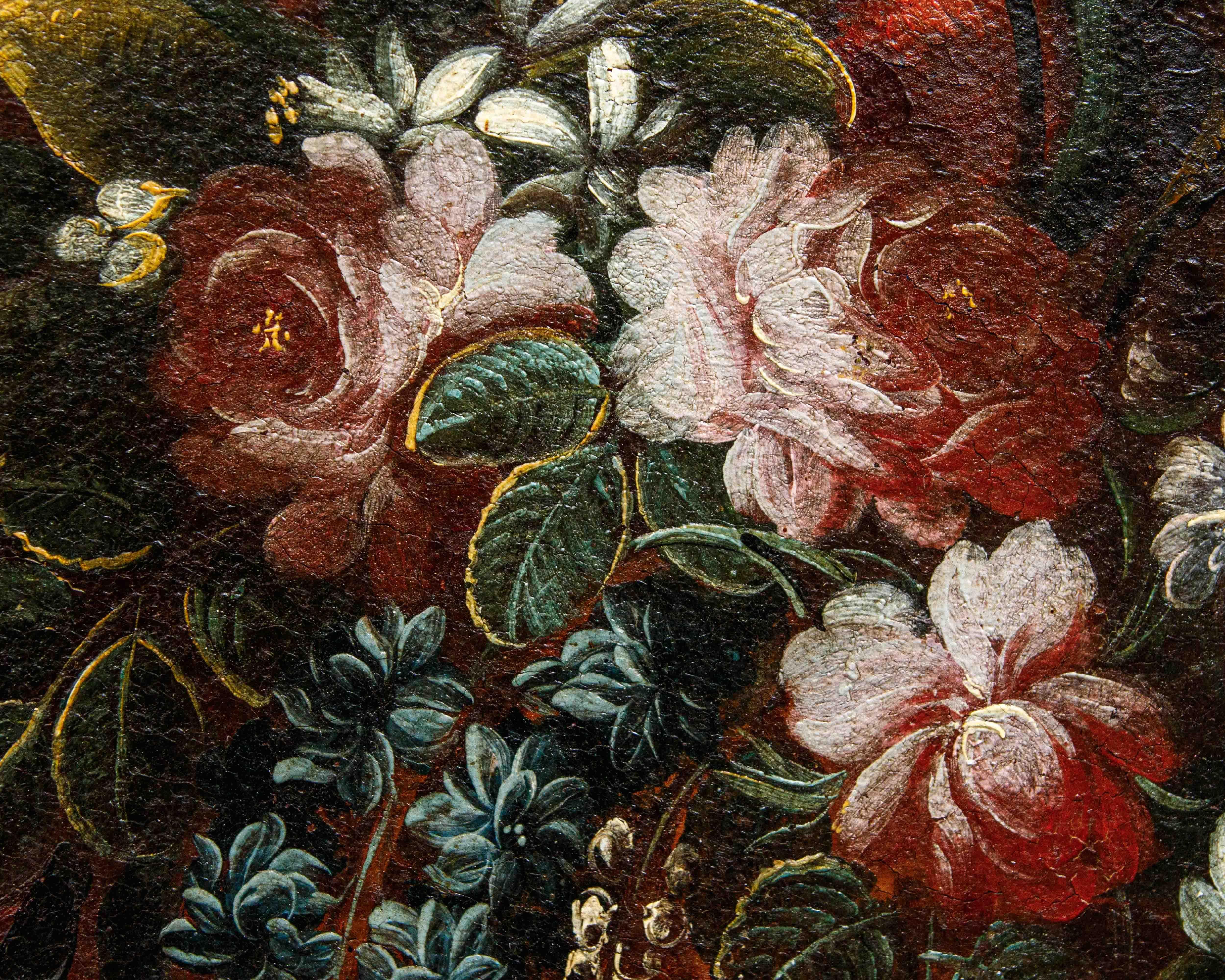 Di Domenico Levo, Natura morta con fiori e frutta en venta 5