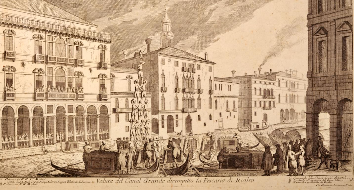 Venice: 18th Century View of the Grand Canal by Lovisa - Print by Domenico Lovisa