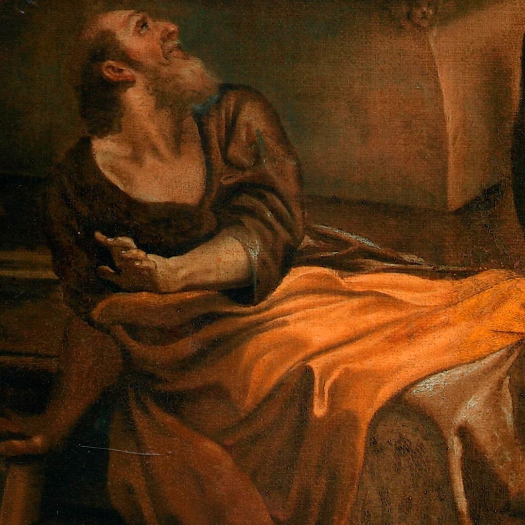 17. Jahrhundert von Domenico Maria Canuti, Eitelkeit der Jungfrau, Öl auf Leinwand im Angebot 9