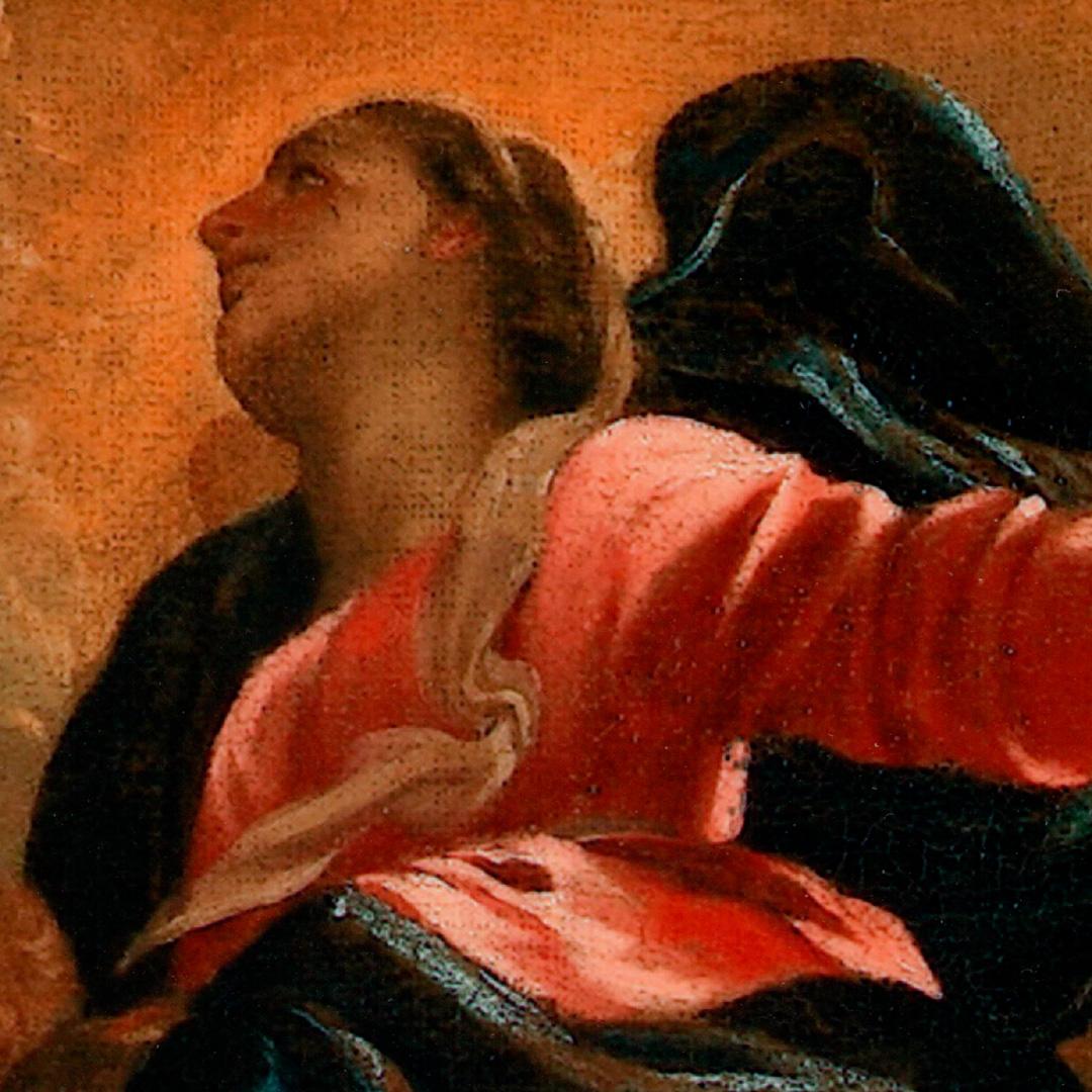 17. Jahrhundert von Domenico Maria Canuti, Eitelkeit der Jungfrau, Öl auf Leinwand im Angebot 5