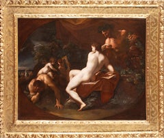 Antique 17th Century By Domenico Maria Canuti Toilet of Venus with Cupids and Satyrs 