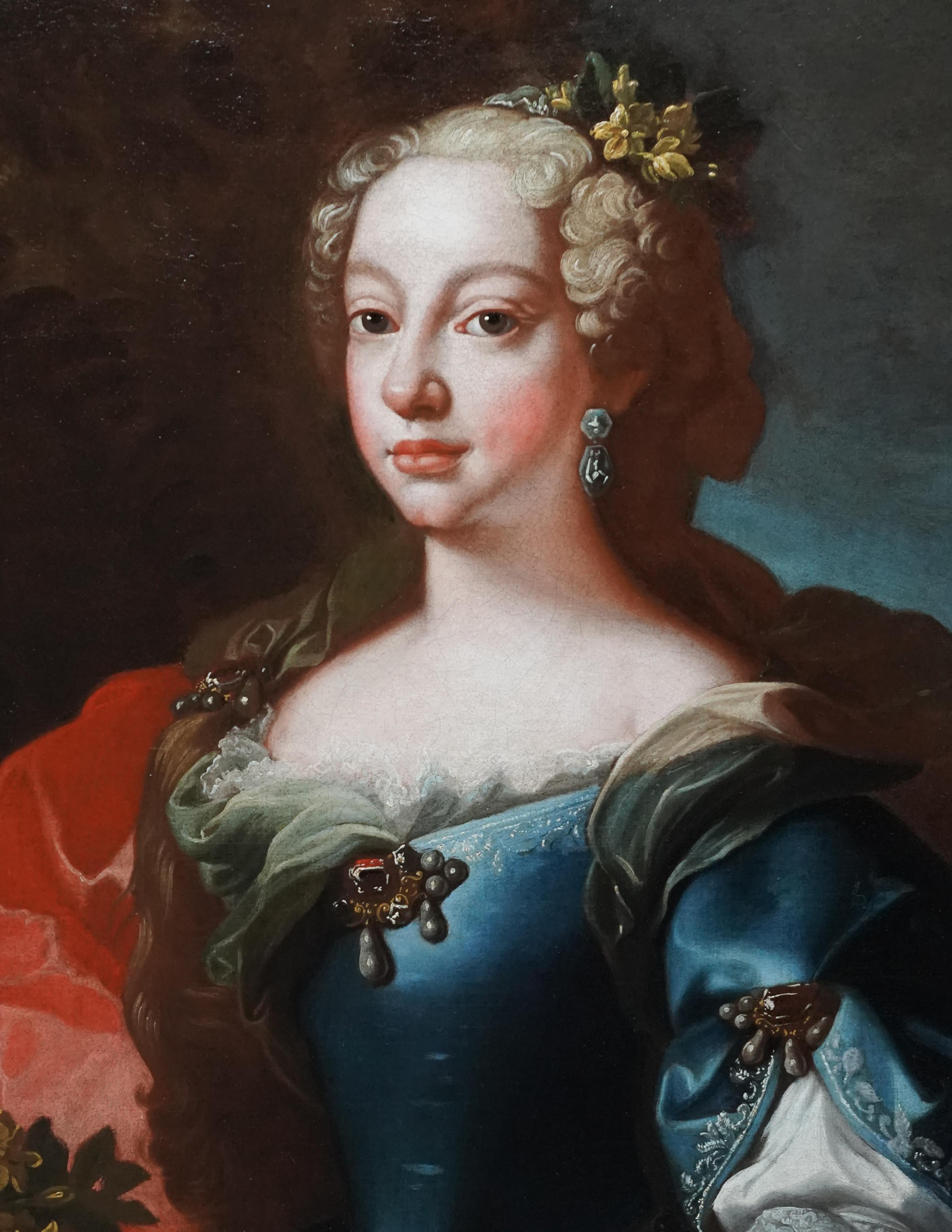 Porträt von Maria Vittoria, Königin von Portugal, Ölgemälde eines alten Meisters im Angebot 1