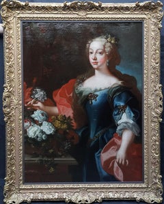 Portrait of Maria Vittoria Queen of Portugal - Italian Old Master oil painting