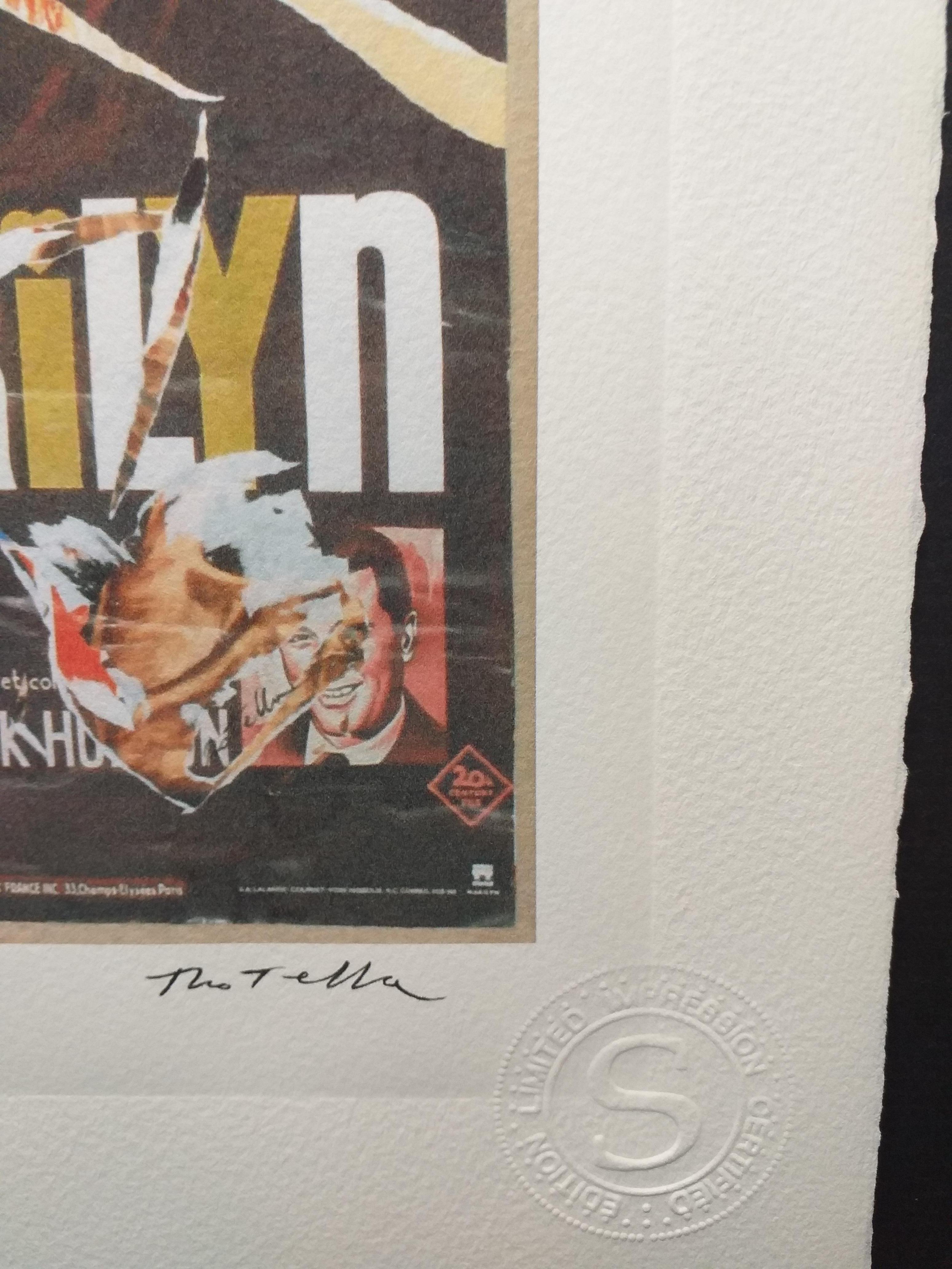 Papier DOMENICO « Mimmo » ROTELLA Cinemascope Marilyn en vente