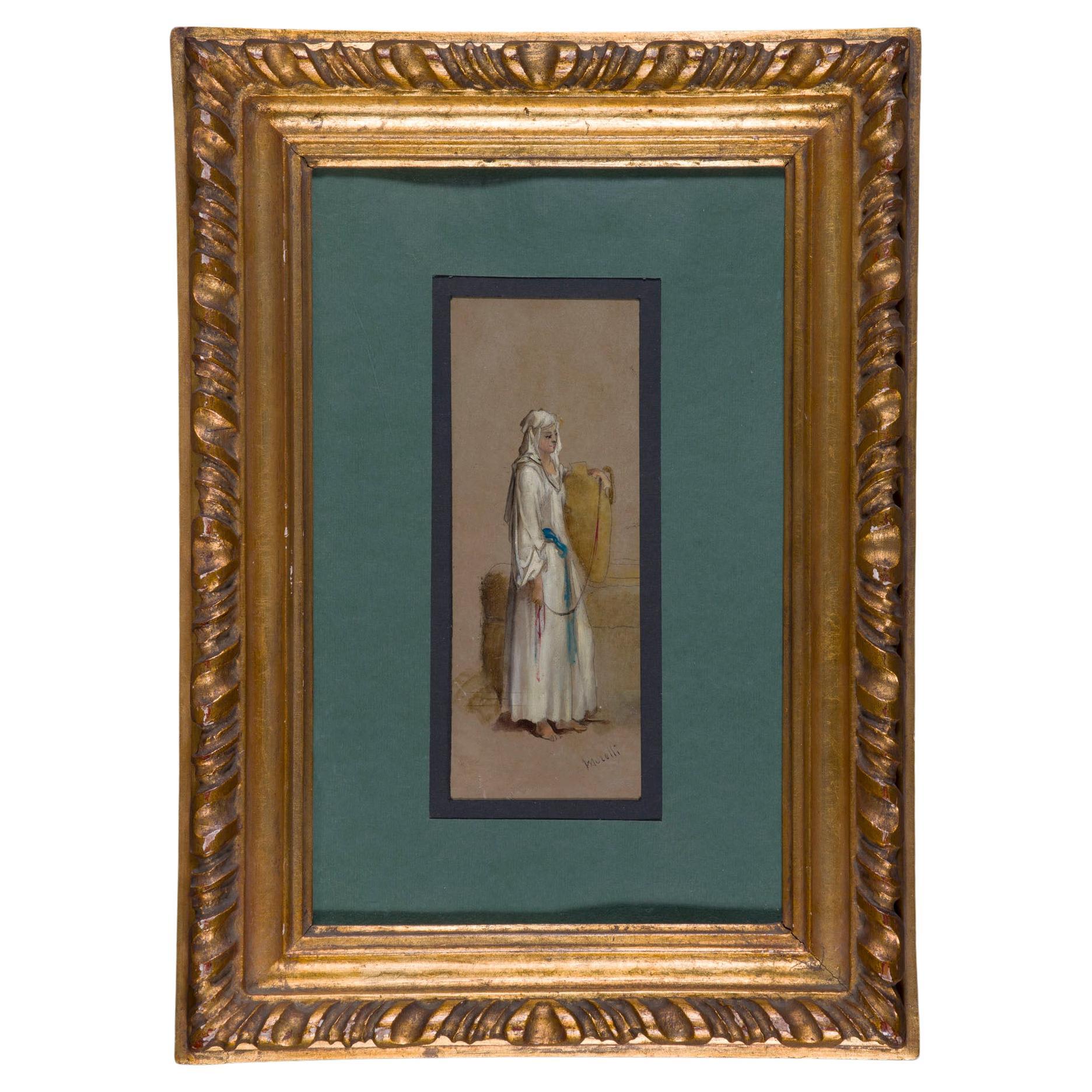 Domenico Morelli Aquarelle orientaliste du 19e siècle