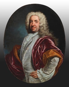 Baroque Portrait of a gentleman 18th century Italian master by Domenico Parodi