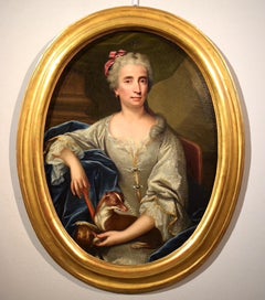 Portrait Noble Woman Parodi Paint Oil on canvas Old master 18th Century Italian