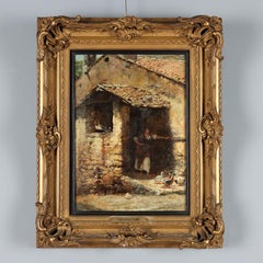 Ferme avec Popolana et Canards fin du 19ème siècle