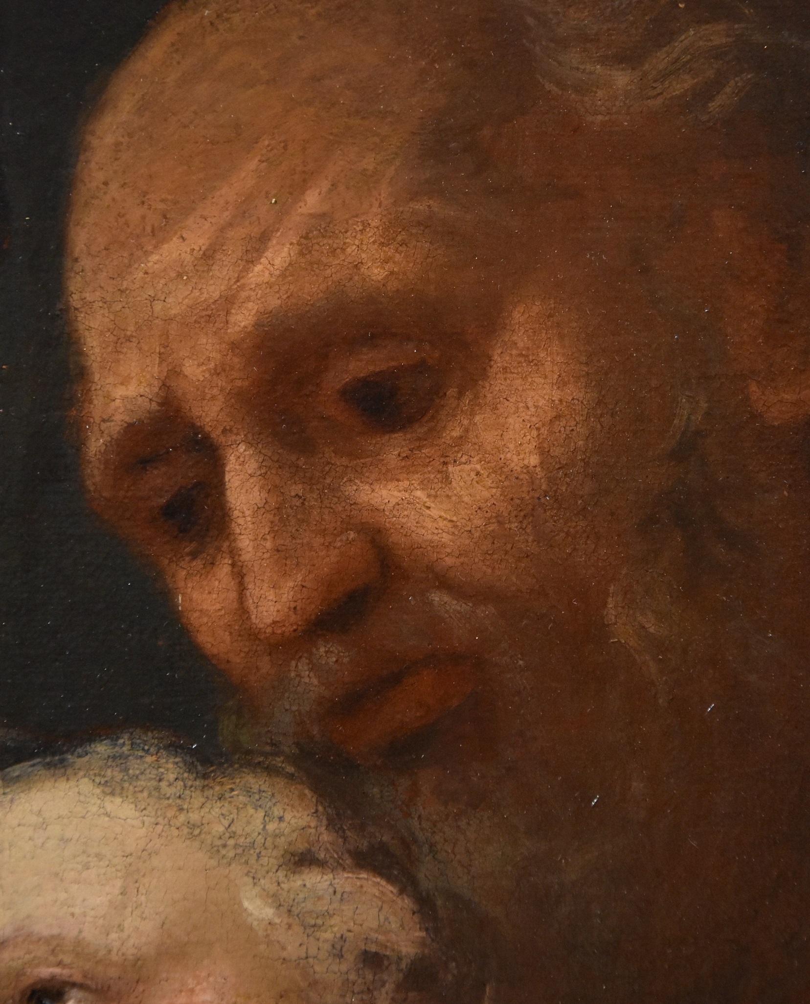 Peinture à l'huile sur toile « Holy Family Piola » du maître ancien Maria religieux du 17ème siècle  en vente 9