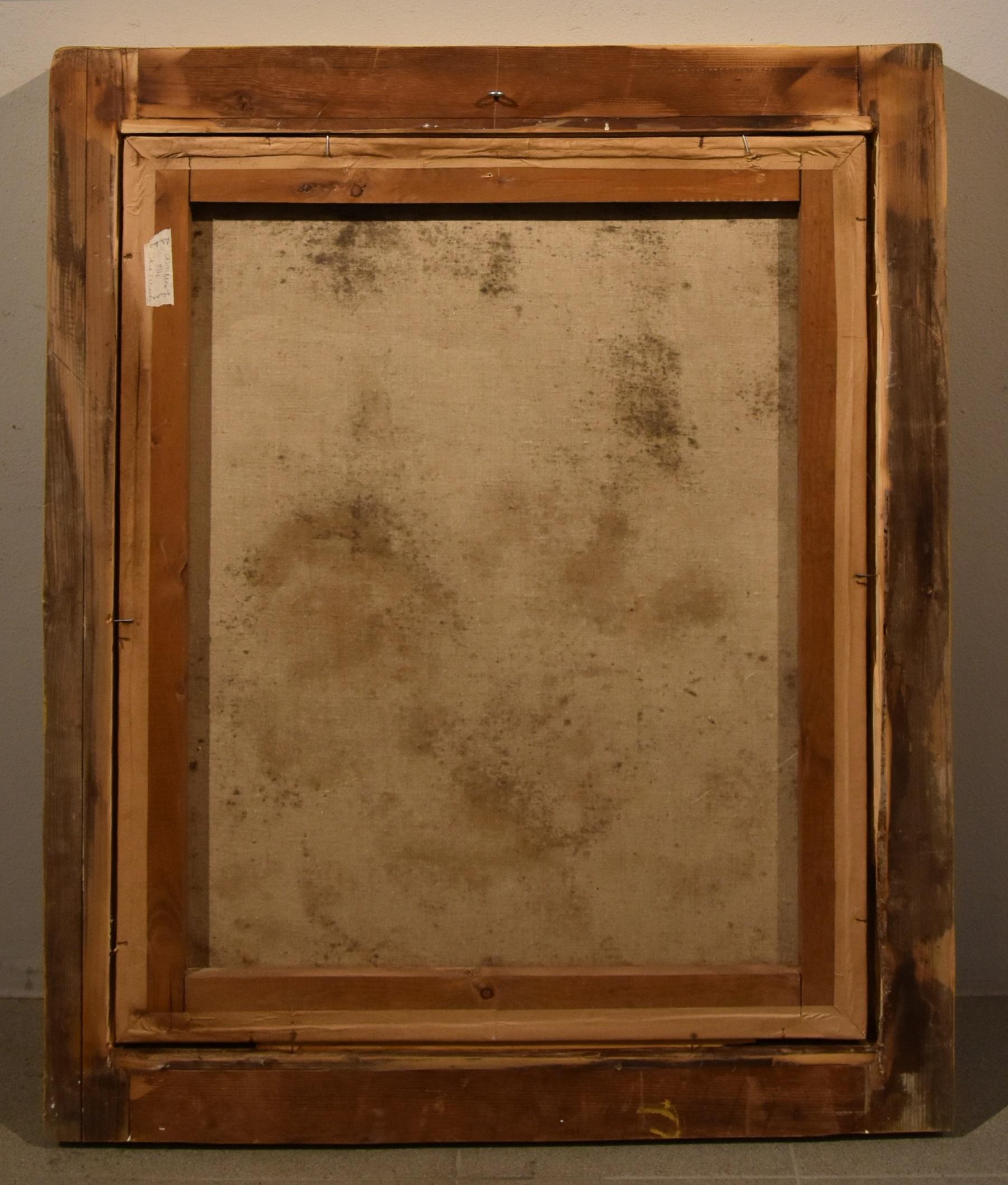 Sacra Famiglia Piola Dipinto Olio su tela Vecchio maestro 17° secolo Maria Religiosa in vendita 11