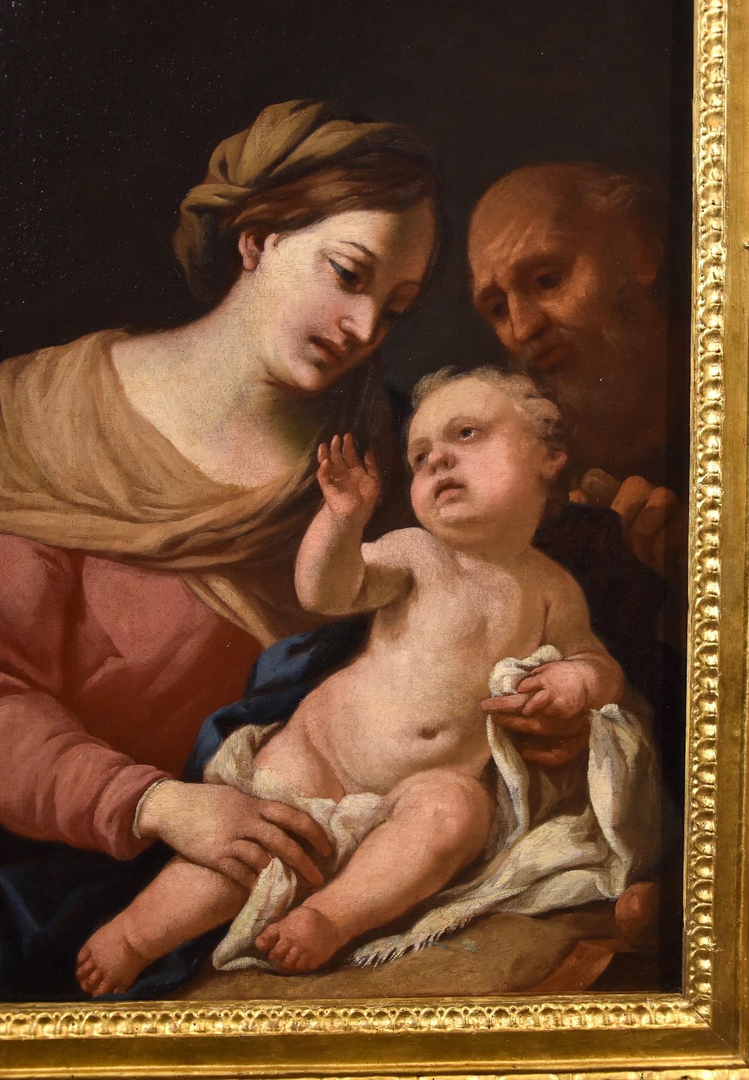 Peinture à l'huile sur toile « Holy Family Piola » du maître ancien Maria religieux du 17ème siècle  en vente 1
