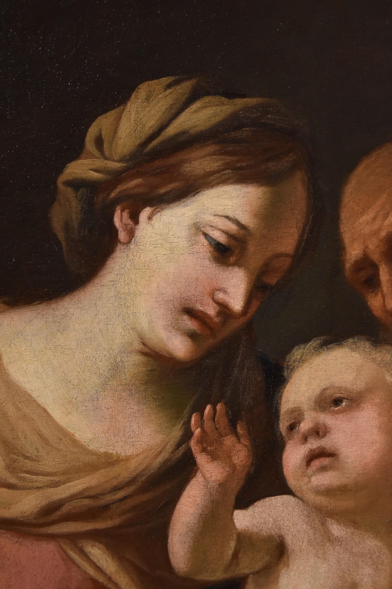 Peinture à l'huile sur toile « Holy Family Piola » du maître ancien Maria religieux du 17ème siècle  en vente 4