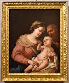 Holy Family Piola Paint Oil on canvas Old master 17th Century Maria Religious 