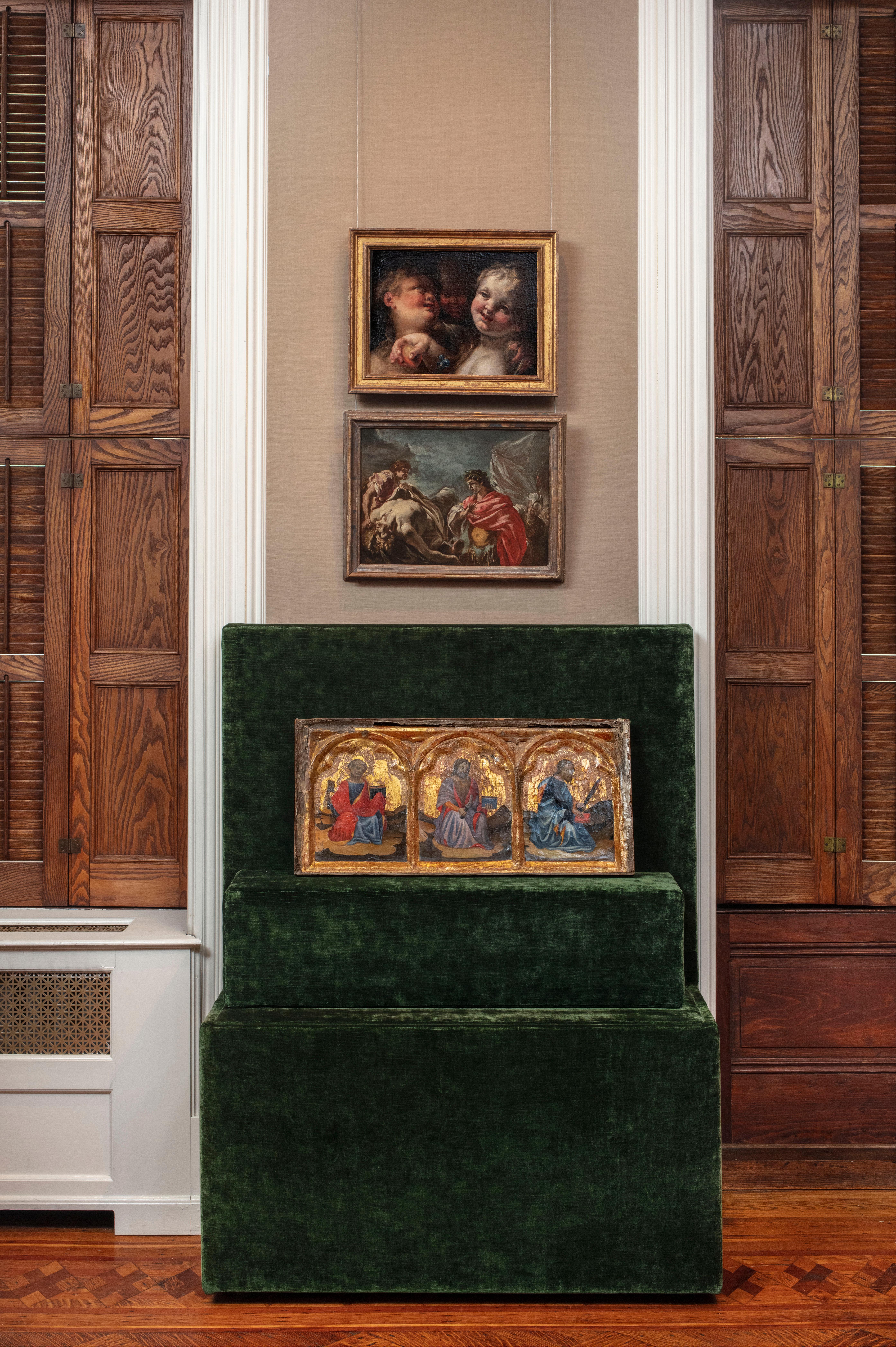 Les trois anges - Painting de Domenico Piola the Elder