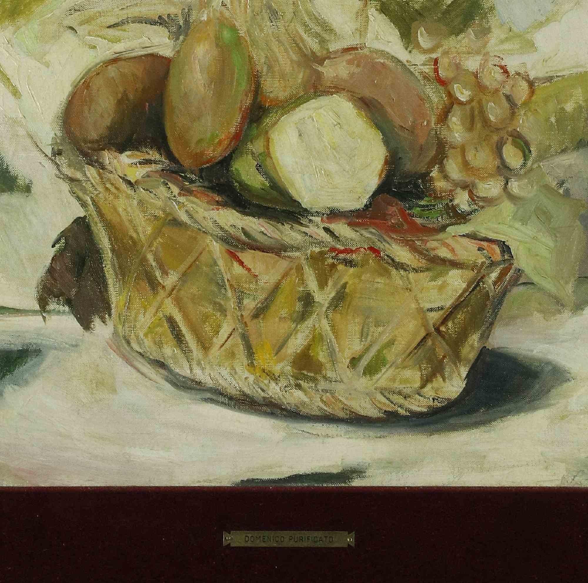 Still life - Still Life Painting by Domenico Purificato - 1957 For Sale 1
